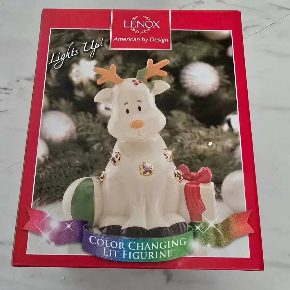 New Lenox Raindeer North Pole Sparkle Light Up Figuren